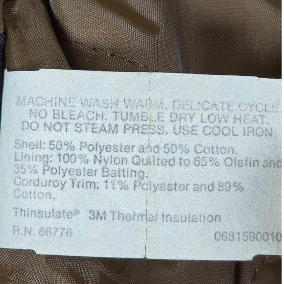 Field and Stream Kent Vintage Barn Jacket Womens Sz L Tan Thinsulate Made in USA - Picture 10 of 11